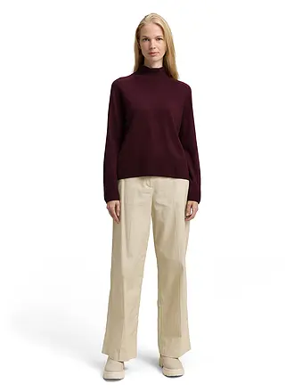 TOM TAILOR | Pullover | dunkelrot